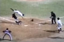 Runner Jumps Over Catcher In Amazing Play