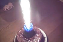 Awesome Fiery Birthday Candle