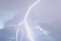 Huge Lightning Bolt Strikes Plane