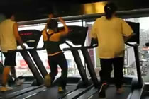 Weird Girl Dancing on Treadmill